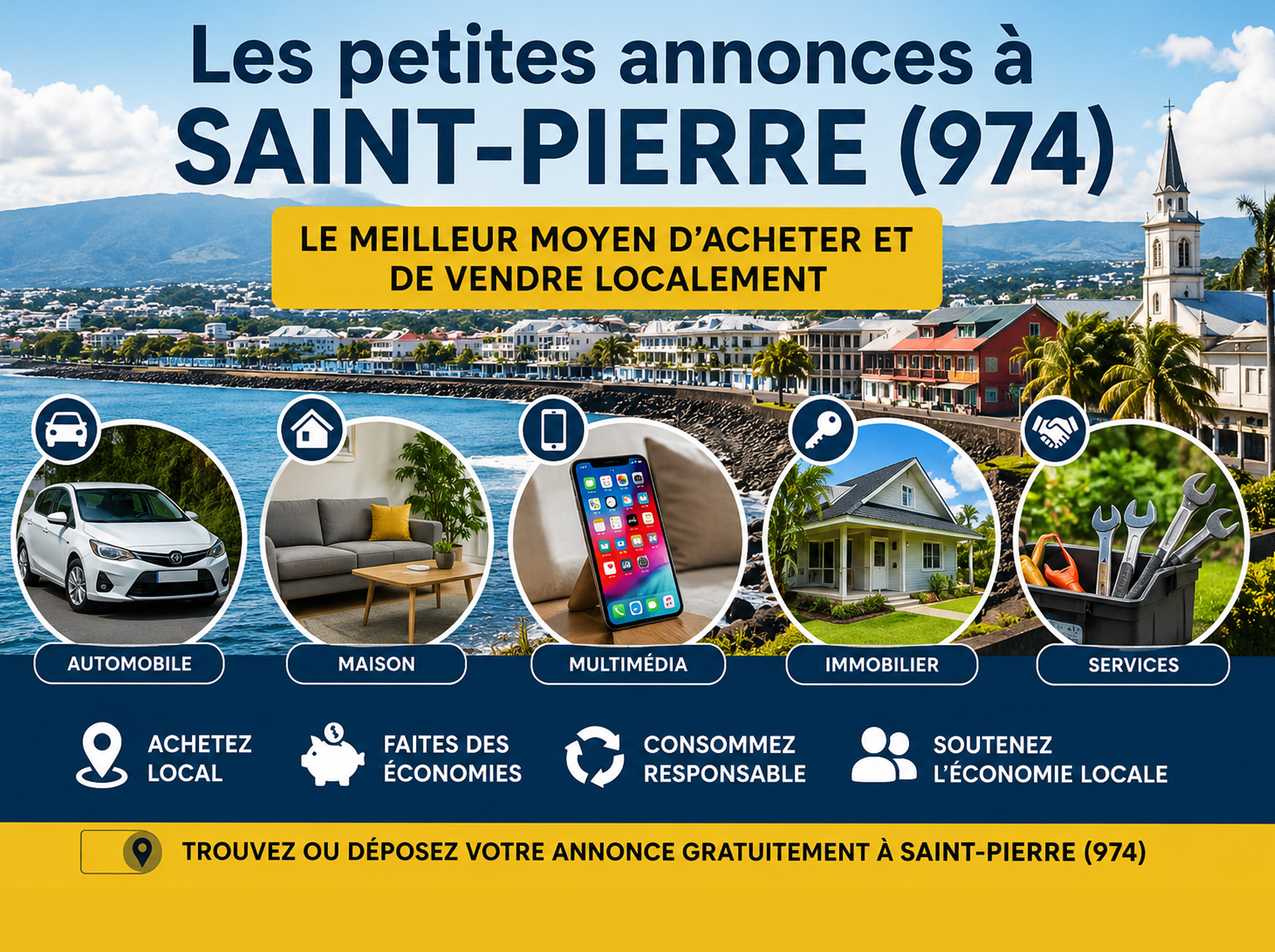 Les petites annonces à Saint-Pierre (974) : acheter et vendre localement
